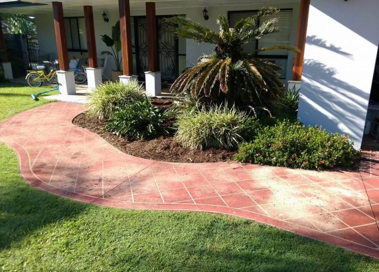 Outdoor concrete pathway for removal